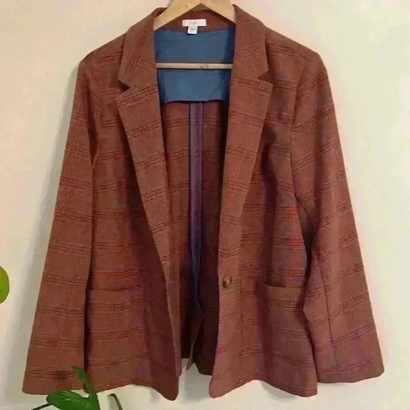 J Jill orange tweed fall blazer - Picture 4 of 4